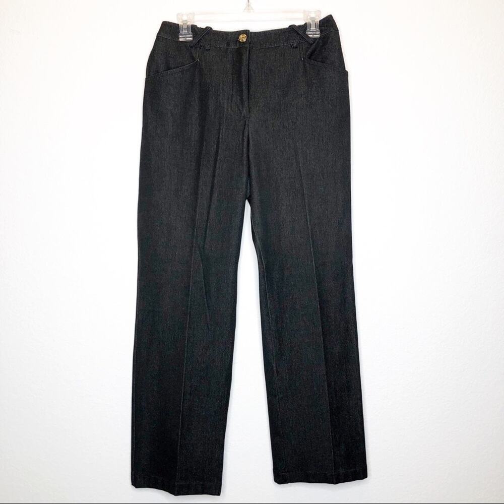 St. John Vintage Metallic Sparkle Holiday Ponte Pants Quiet luxury